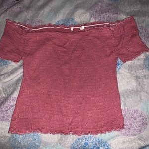 Pink off shoulder top